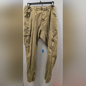 Free People Olive Cargo Pants